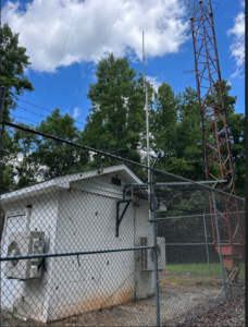 Thornton Mountain shelter and antenna